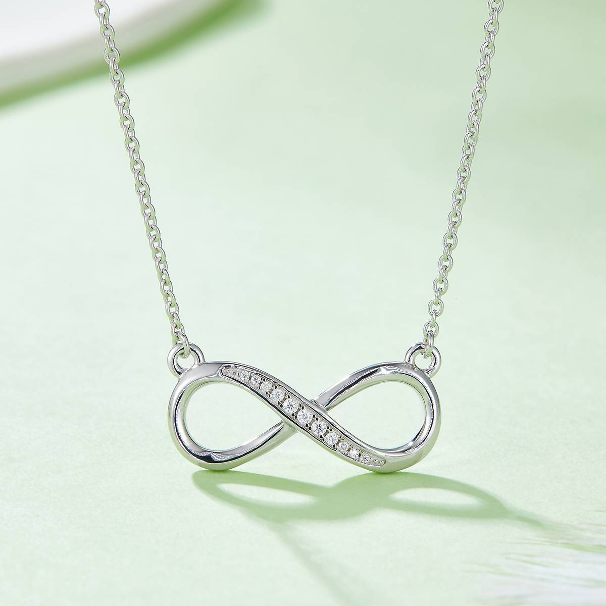 Jane Eyre Unlimited Love Pendant S925 Silver Moissanite Grade D 0.1CT